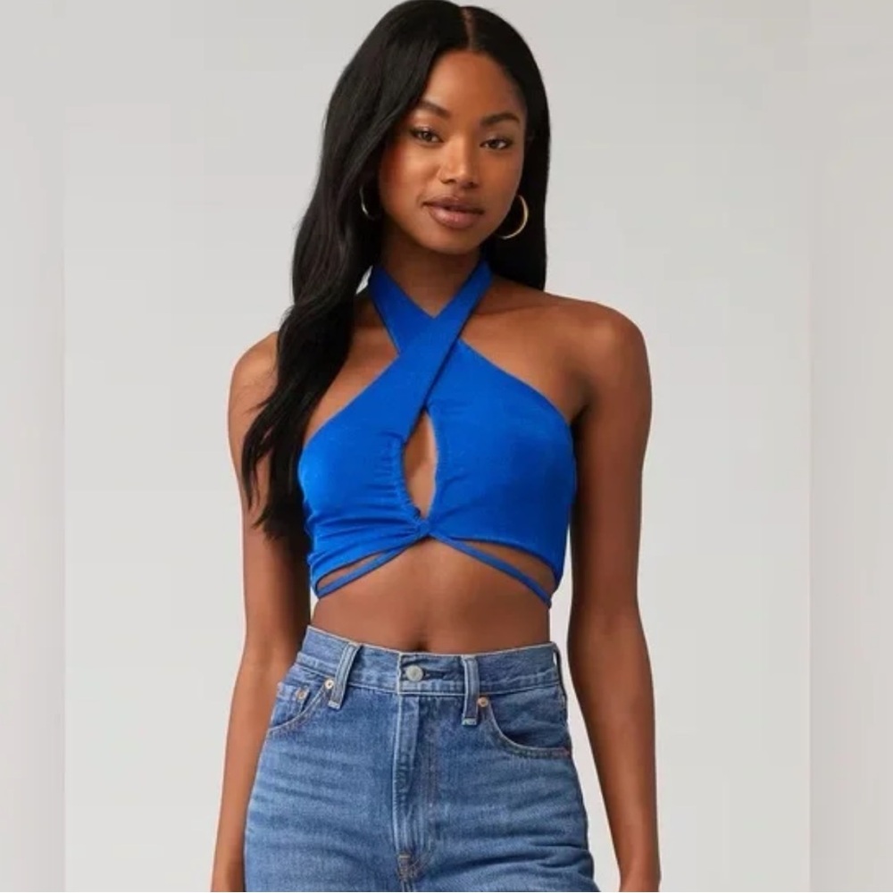 Peppermayo - Harlow Crop Top in Colbalt Blue - Size US 4 - NWT